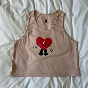 Official “Un Verano Sin Ti” Bad Bunny Merch | Heart Tank Top | Size M